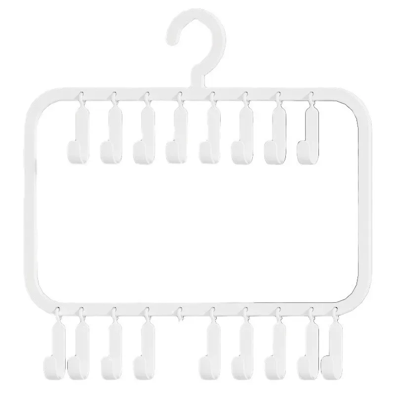 3pcs/set 1/2 Layer Clothes Hanger with 8/16 Hooks Bra Vests Space Saving Hooks Storage Rack Hangers for Clothes Closet Wardrobe