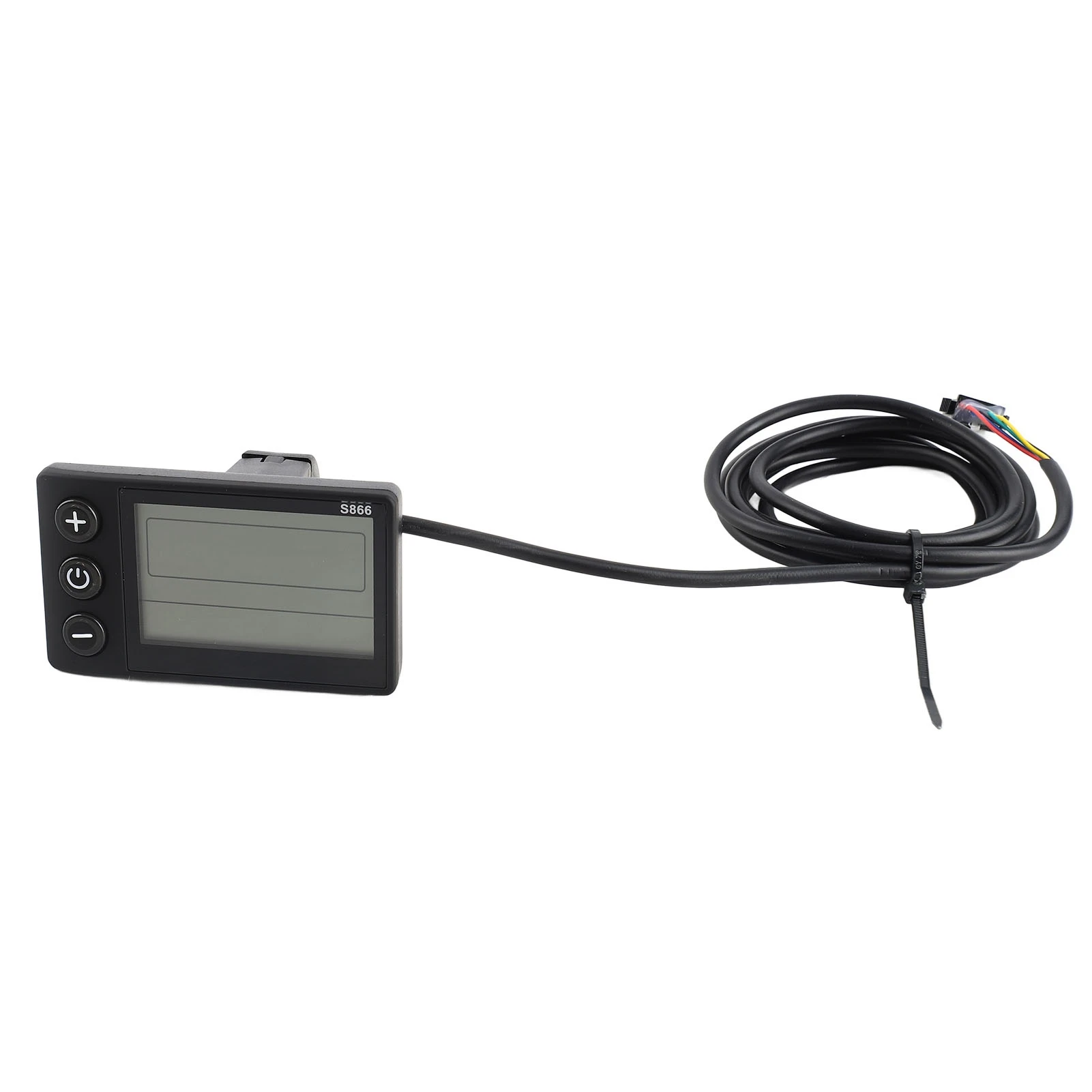 S866 Electric Bike LCD Display Electric Bike LCD Display Panel Large Screen SM Plug ABS 24V 36V 48V for 22.2mm/0.9in Handlebar