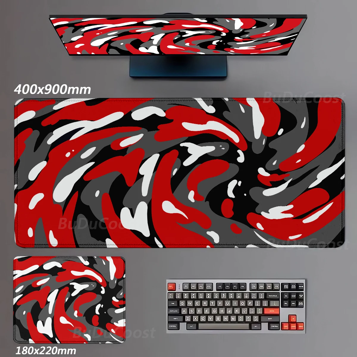 Large Art Swirl Mouse pad Keyboards Gamers Decoracion HD printing Strata Liquid 900x400 Pad Computer Laptop Anime Keyboard Mats