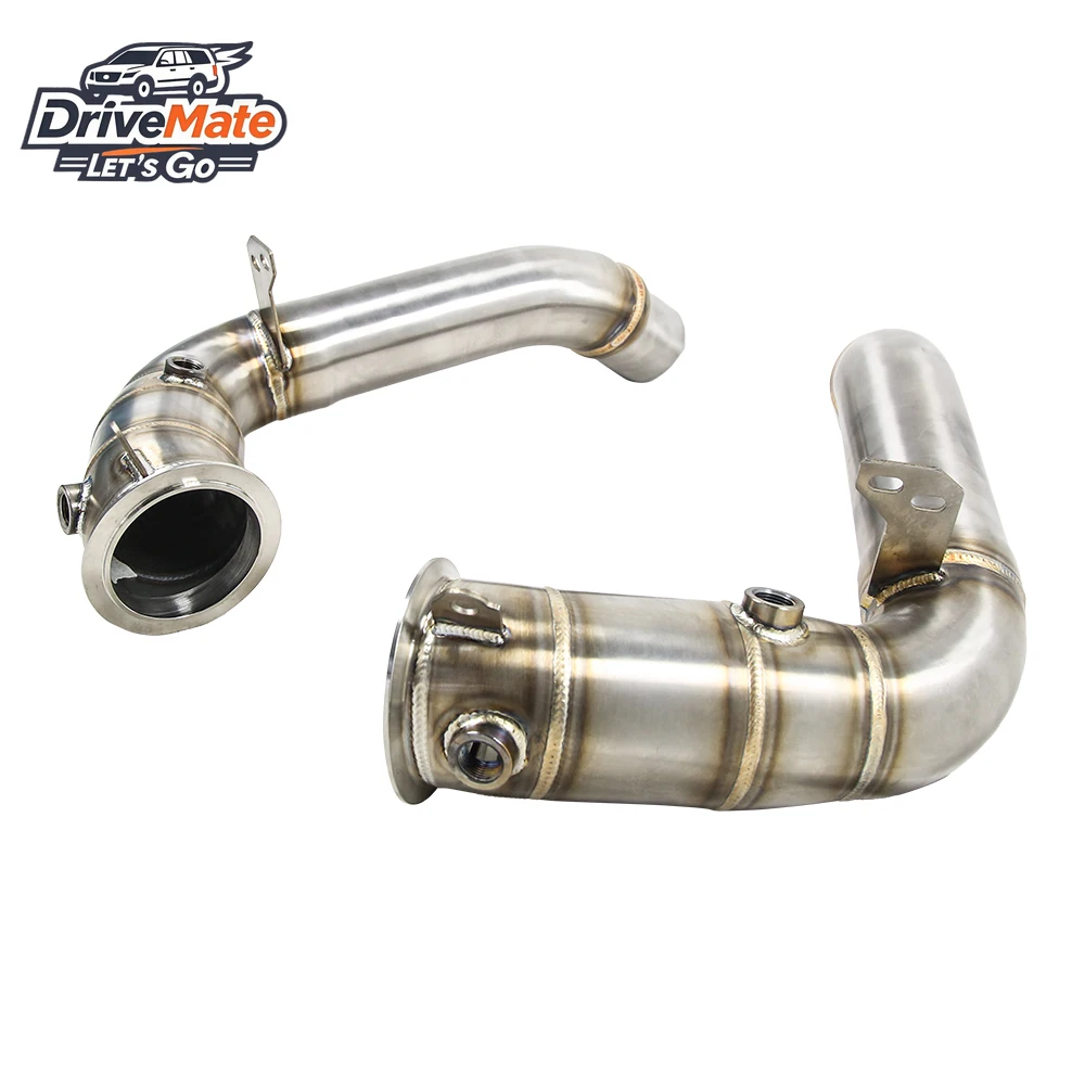 

for Bmw 2011+ M5 F10 M6 F06 F12 F13 S63 Downpipe 4.4TT 3'' Full Race Downpipe S63 Down Pipes Manual TIG Welding