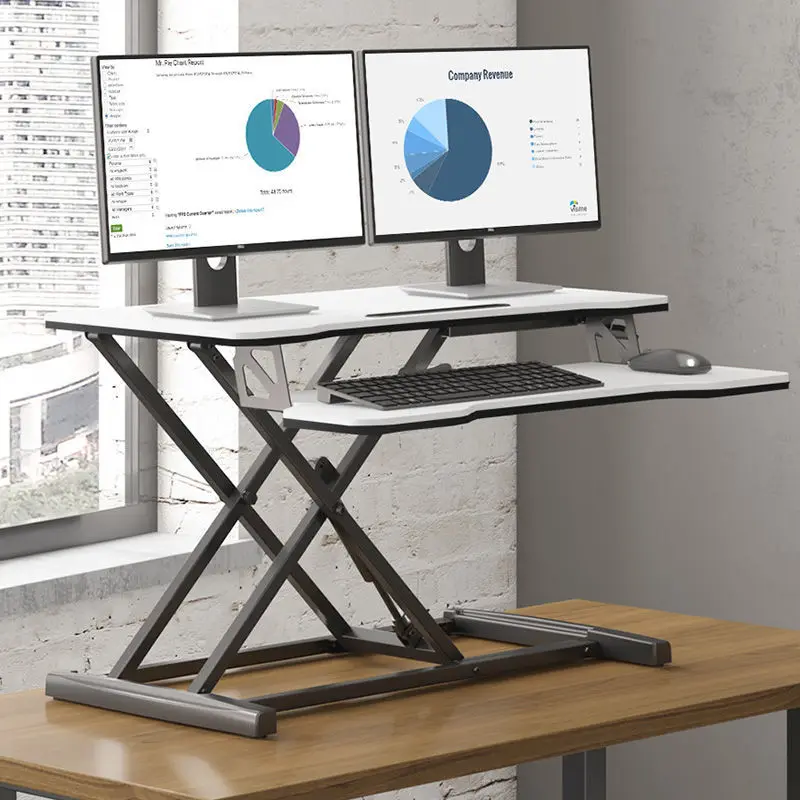 

Adjustable Height Sit Stand Table Foldable Laptop Computer Table Lifting Computer Tables for The Sedentary Strong Bearing Desk