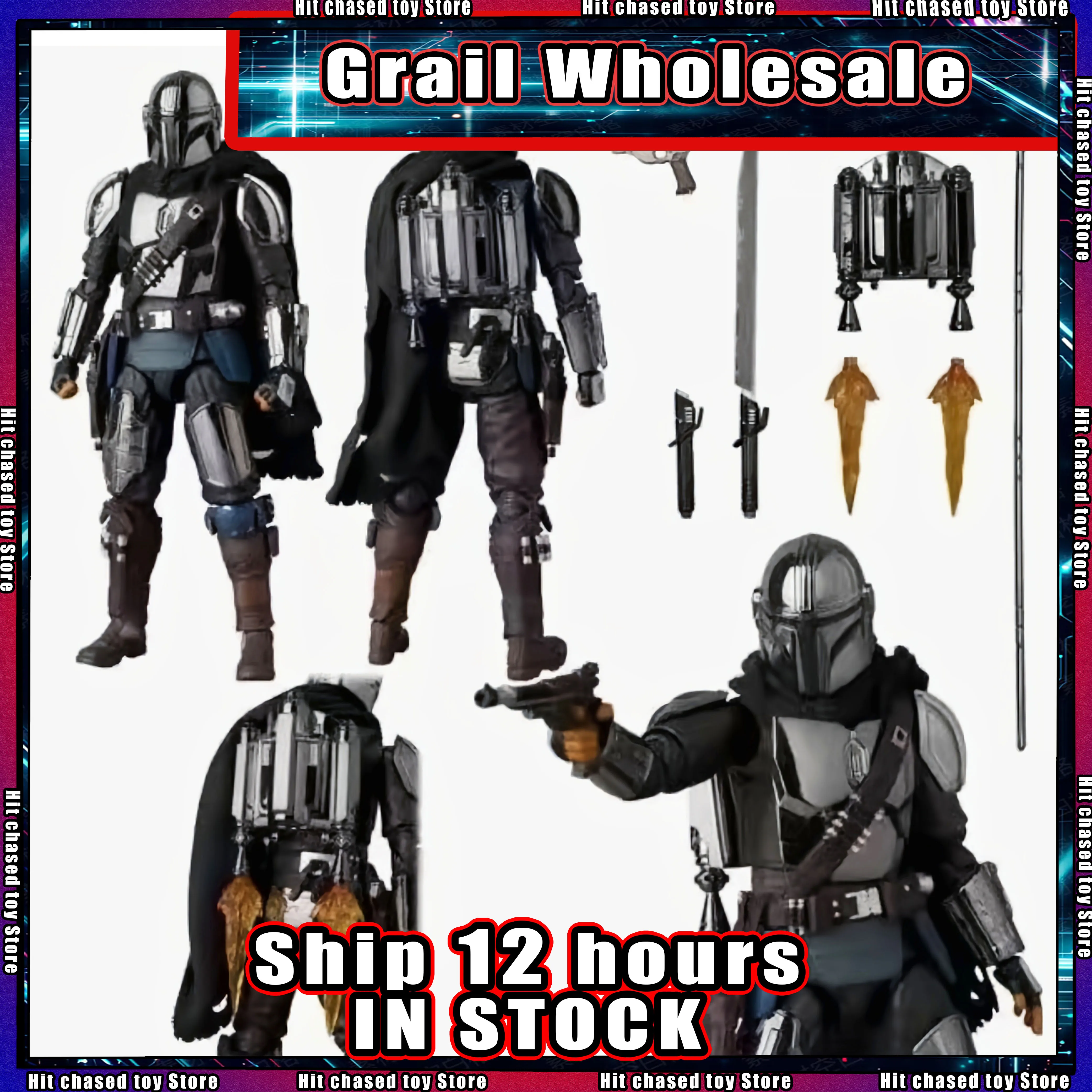 [En stock] Star Wars The Mandalorian Versión Chrome Figuras de Acción Coleccionables MAFEX No.256, Figuras de Acción de Anime, Juguetes