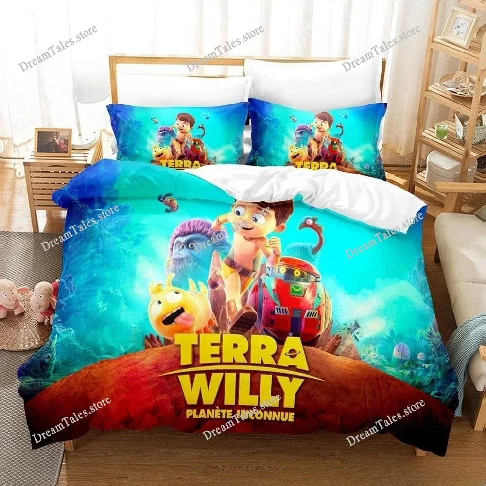 3D Print Movie Terra Willy Astro Kid Bedding Set Boys Girls Single Twin Queen Full Size Duvet Cover Pillowcase Bed Adult Bedroom