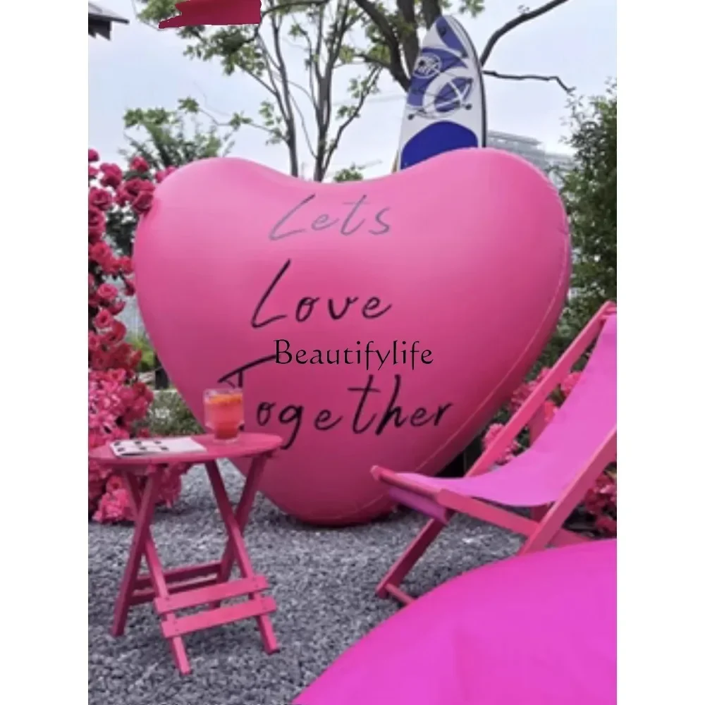 09Z.*Mei Chen props beach chair parasol all pink big balloon scenic spot decoration ornament