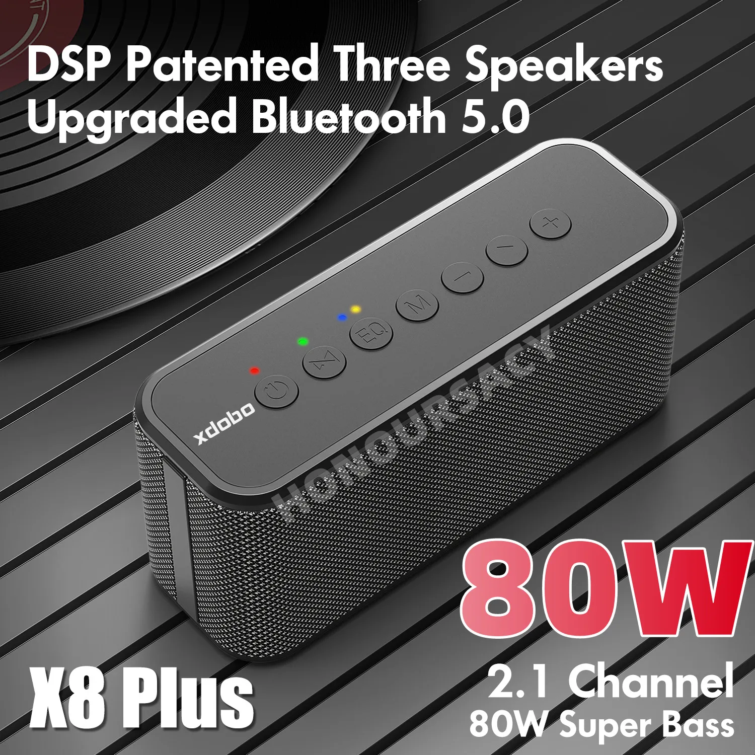 

80W XDOBO X8 PLUS Wireless Outdoor Home Theater Subwoofer Bluetooth Speaker 10400MAH Portable Pillar Stereo Surround Boombox