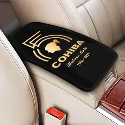 Custom Cuban Cohiba Cigars Car Armrest Cover Mat Center Console Pad Storage Box Protection Cushion Pad Car Interior Accessories