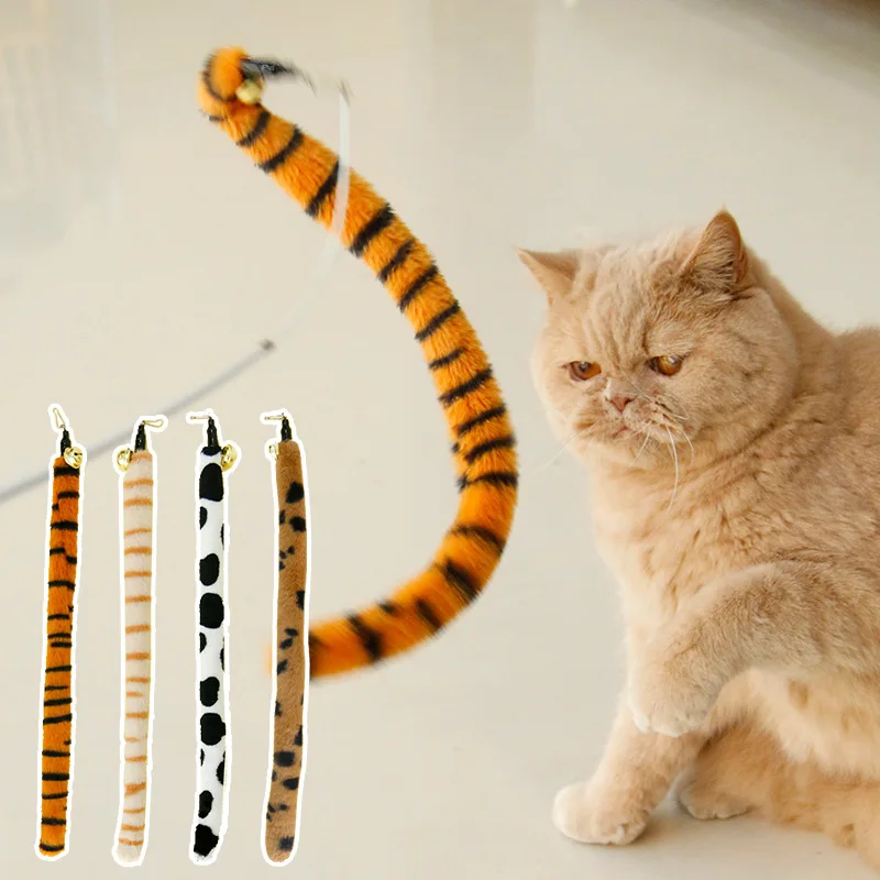 

Cat Teasing Stick Pet Toys Telescopic Pole Plush Tail Bell Long Pole Cat Toys Interactive Pet Products Kitten