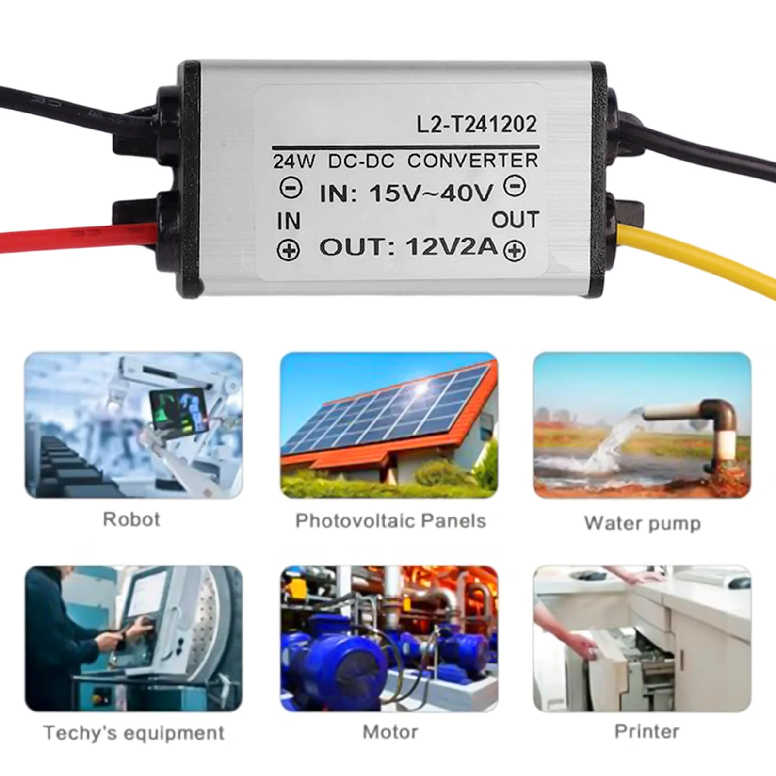 Black DC-DC Power Supply Power Supply Over-voltage Protection Short-circuit Protection Stable Performance Under Load