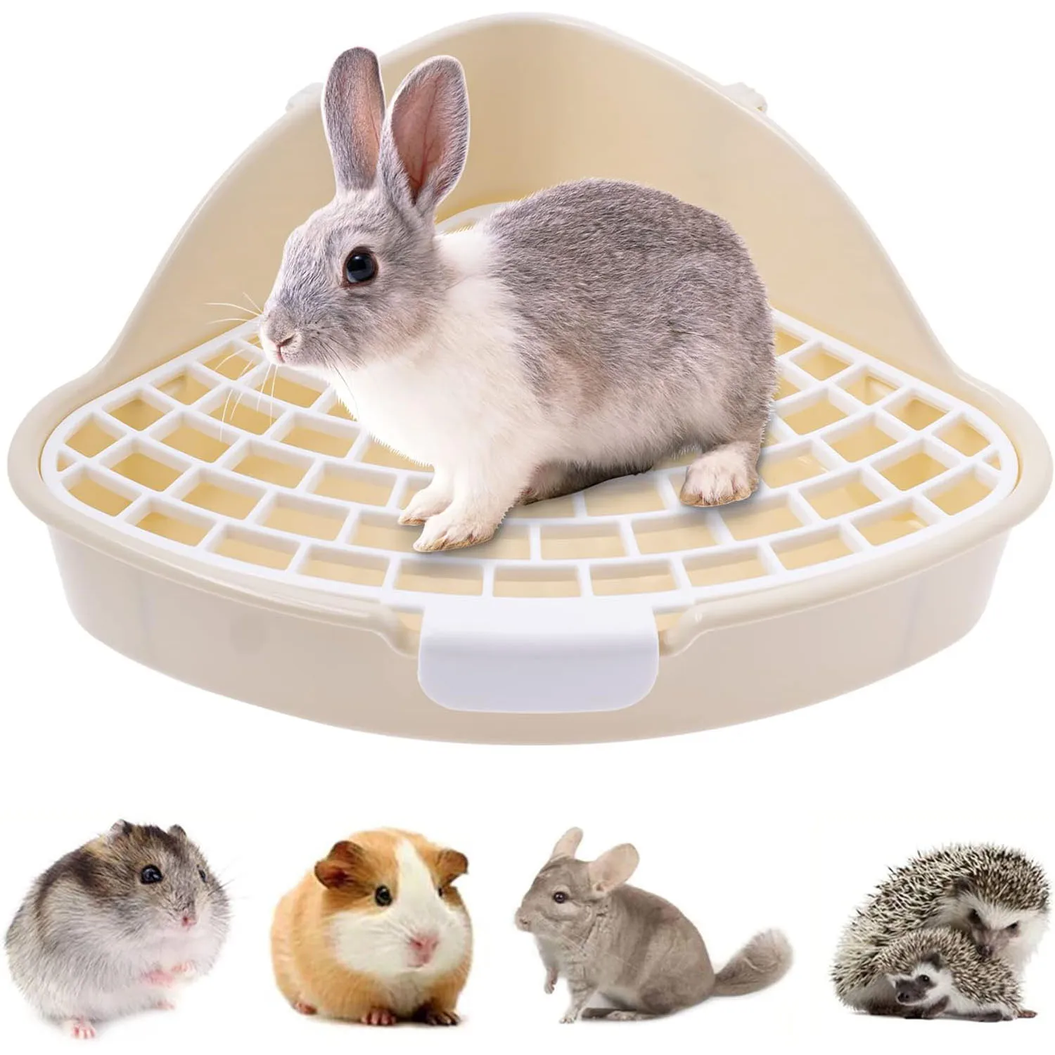 Triangle Potty Rabbit Toilet Pet Litter Box Plastic Corner for Ferret Hamster Dragon Cat Small Animals Trainer Pets Supplies