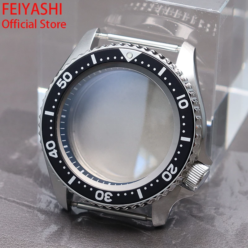 

42.5mm Silver Watch Cases Tuna Case Mod Skx007 Skx009 Skx013 Skx6105 Mod Suitable For Seiko NH34 Nh35 NH36 Movement 28.5mm Dial