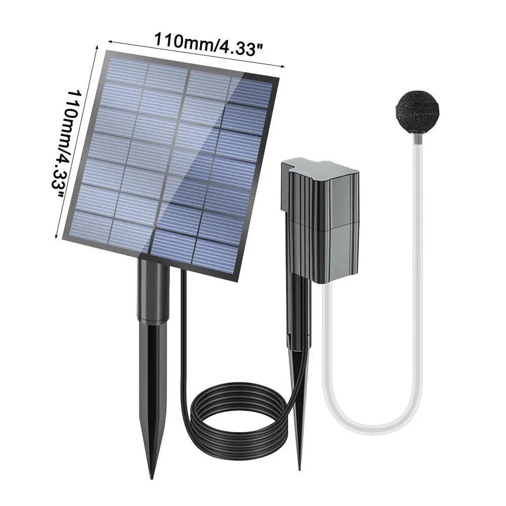 Solarbetriebener Teichbelüfter 2,5W Direktantrieb Luftbelüfter Sauerstoffpumpe für Außenfischteich Aquarium Angeln – Detail 11