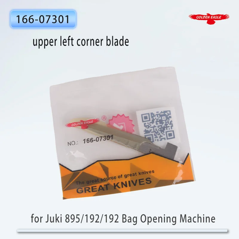 Golden Eagle Upper Left Corner Blade 166-07301 Bag Opening Machine Blade 895/192/192 Upper Left Corner Knife 166-07301