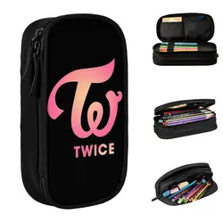 Twice Kpop Pencil Cases Classic Momo Nayeon Sana Jihyo Pen Holder Pencil Bags Girls Boys Students School Cosmetic Pencil Box