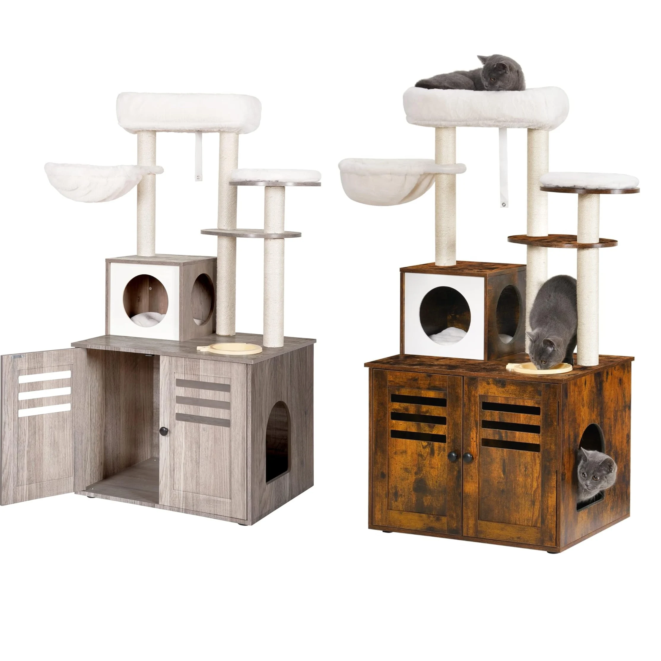 Wholesale Cat Tree Wood House Wooden Pet Houses & Furniture Cat Tree Tower For Fat Large Cat Scratch Board With Toys Product