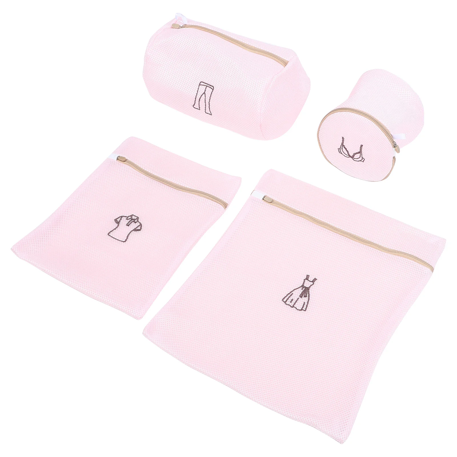 

4Pcs Laundry Mesh Bags Set Polyester Washing Pouches for Delicates Underwear Socks Bra Storage Travel Wash Bag Machine Safe