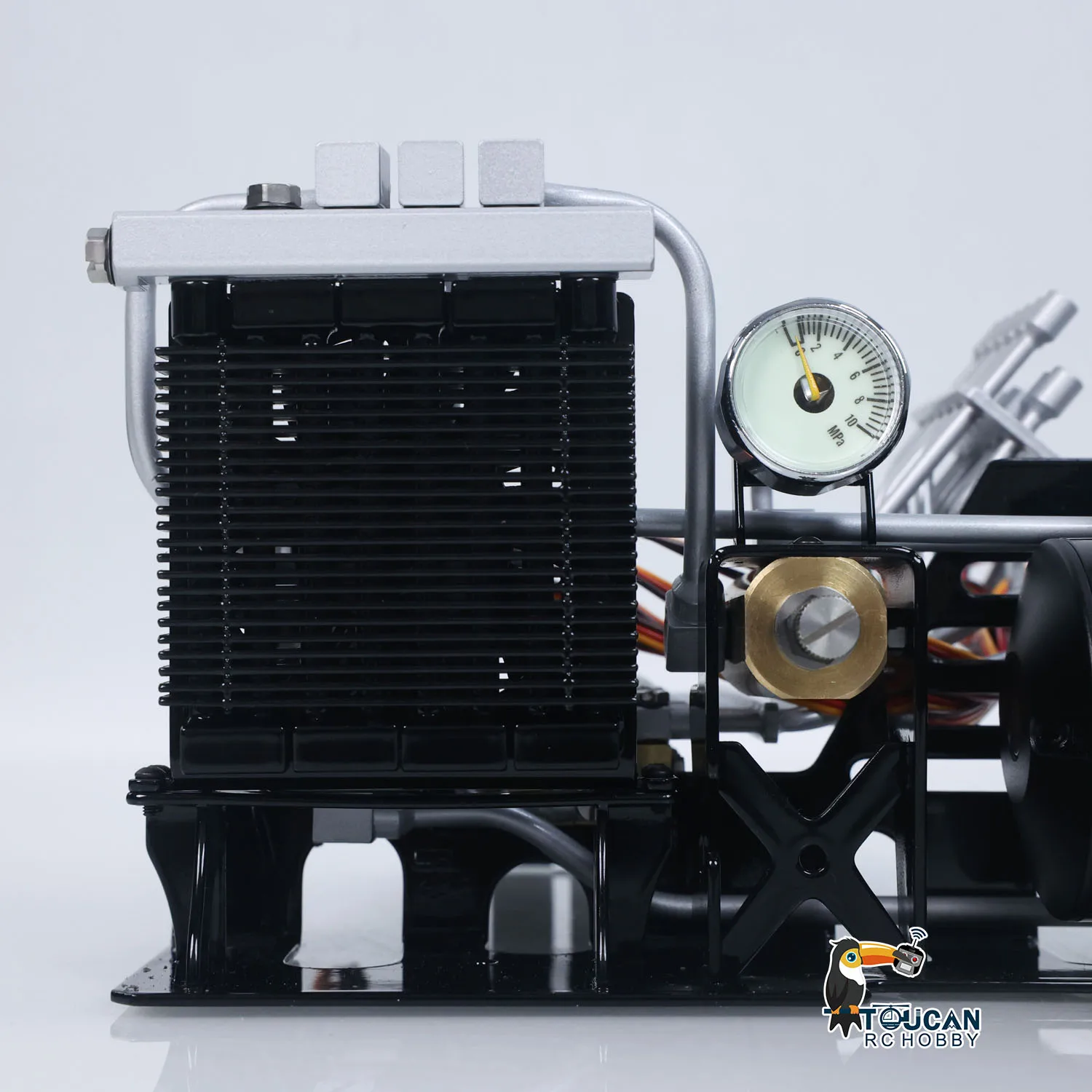 Regalo 1/14 LESU KIT 374 RC excavadora hidráulica cuerpo de Metal piñón de radiador Radio Control vehículo de construcción excavadora máquina de juguete