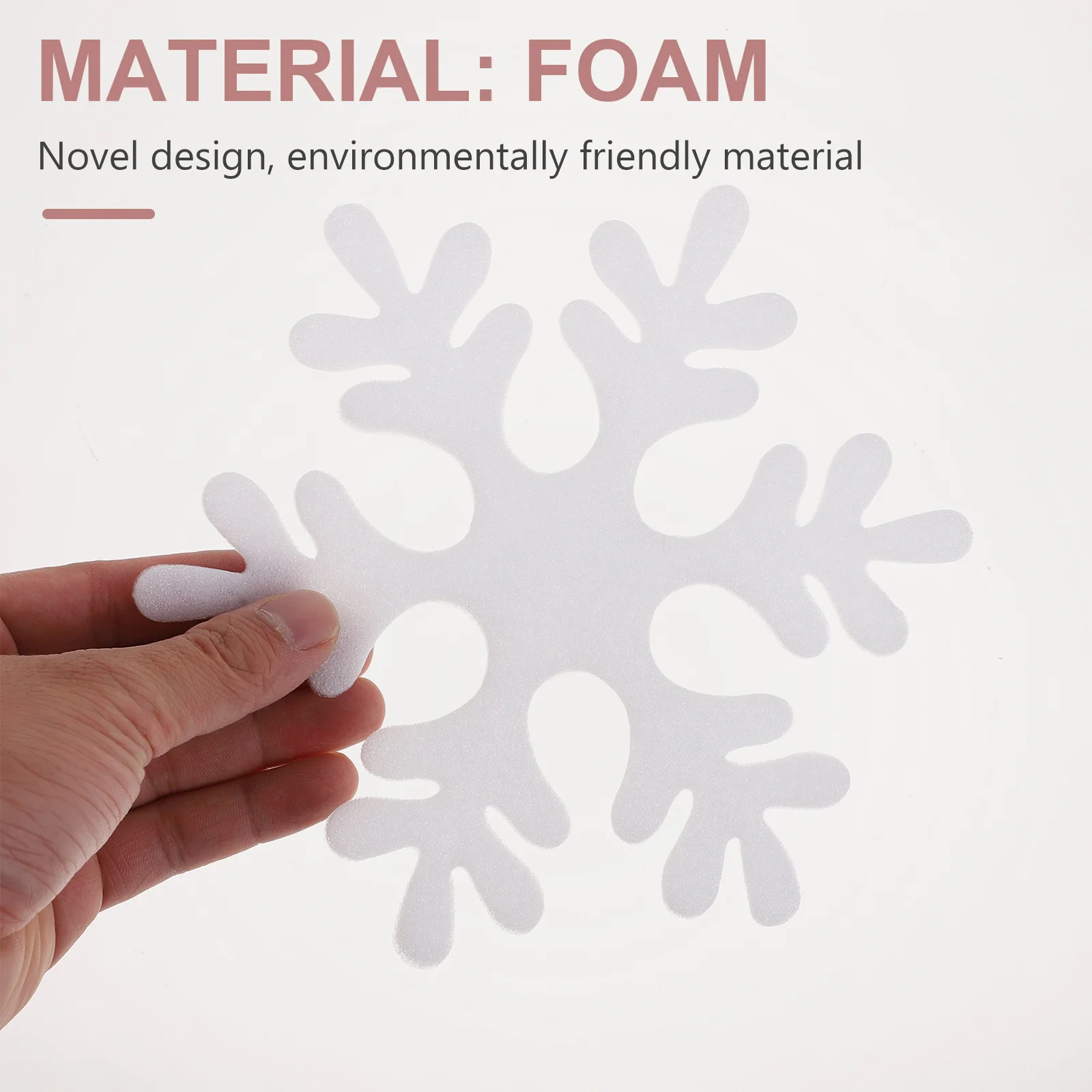 

12Pcs Christmas Snowflake Decor Foam Snowflake Adornment Xmas Party Ornaments Ideal for Average Sized Trees DIY Hanging Pendants