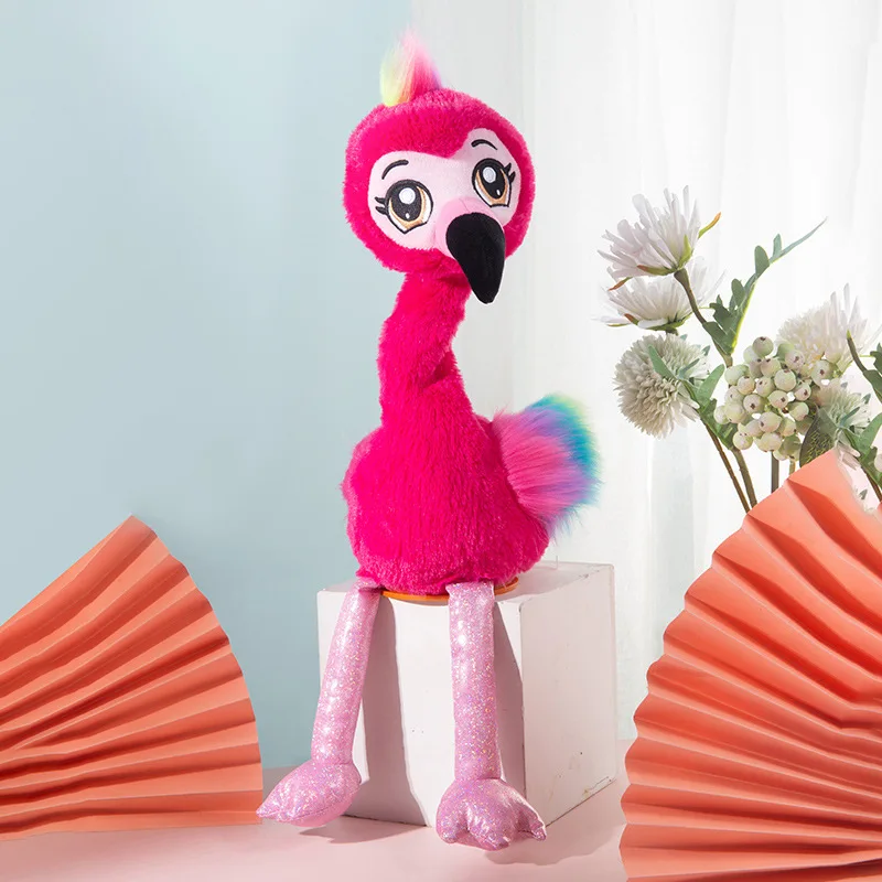 Robot Alpaca Toys Electronic Ostrich Plush Cute Animal Sing 3 Songs Twist Neck Music Toy Funny Soft Pet With Recording Function