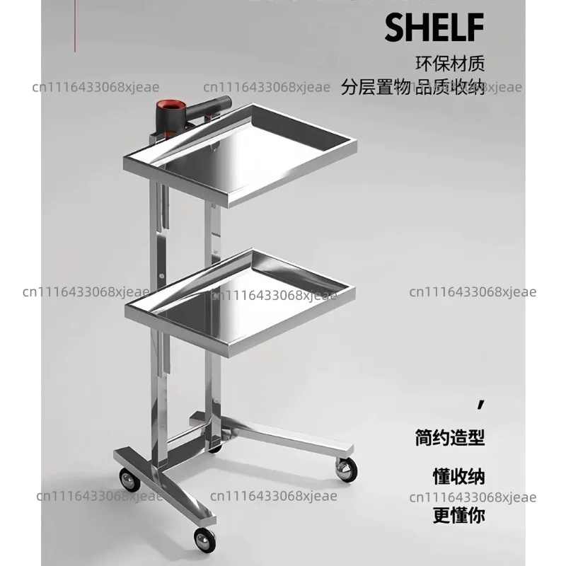 Trolley Barber Shop Trolley Hair Salon Special Stainless Steel Foldable Trolley Hair Salon Tool