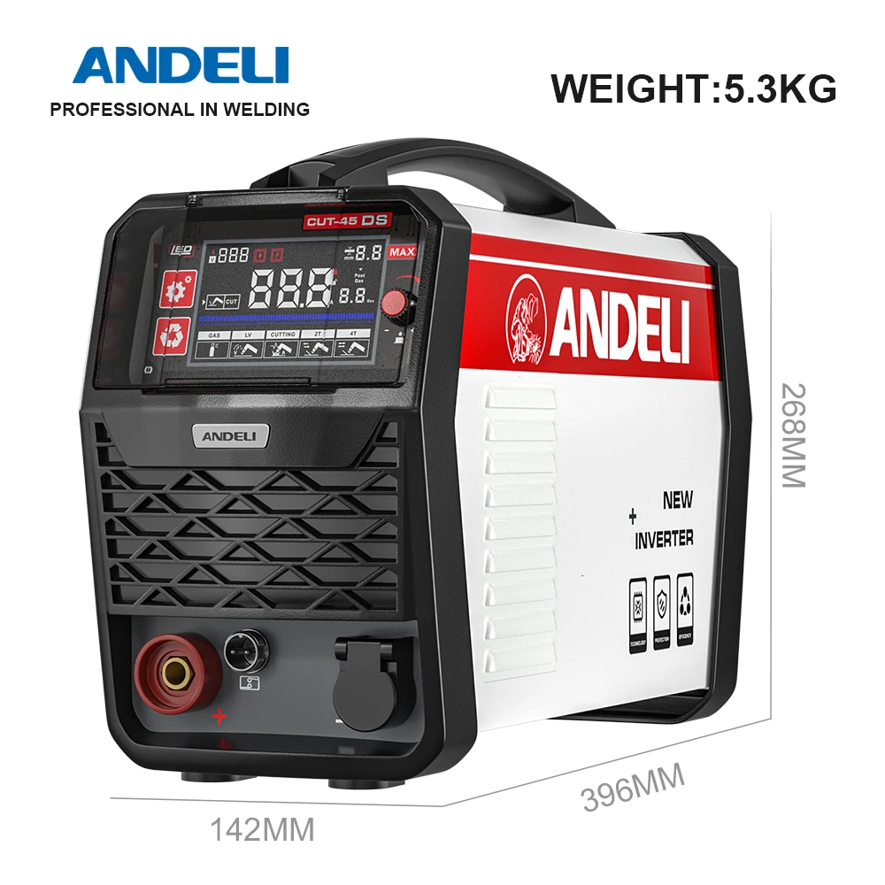 ANDELI 110/220V Plasma Cutter IGTB Inverter HF Contact Cutting Plasma Cutting Machine for Metal Steel Up To 15mm