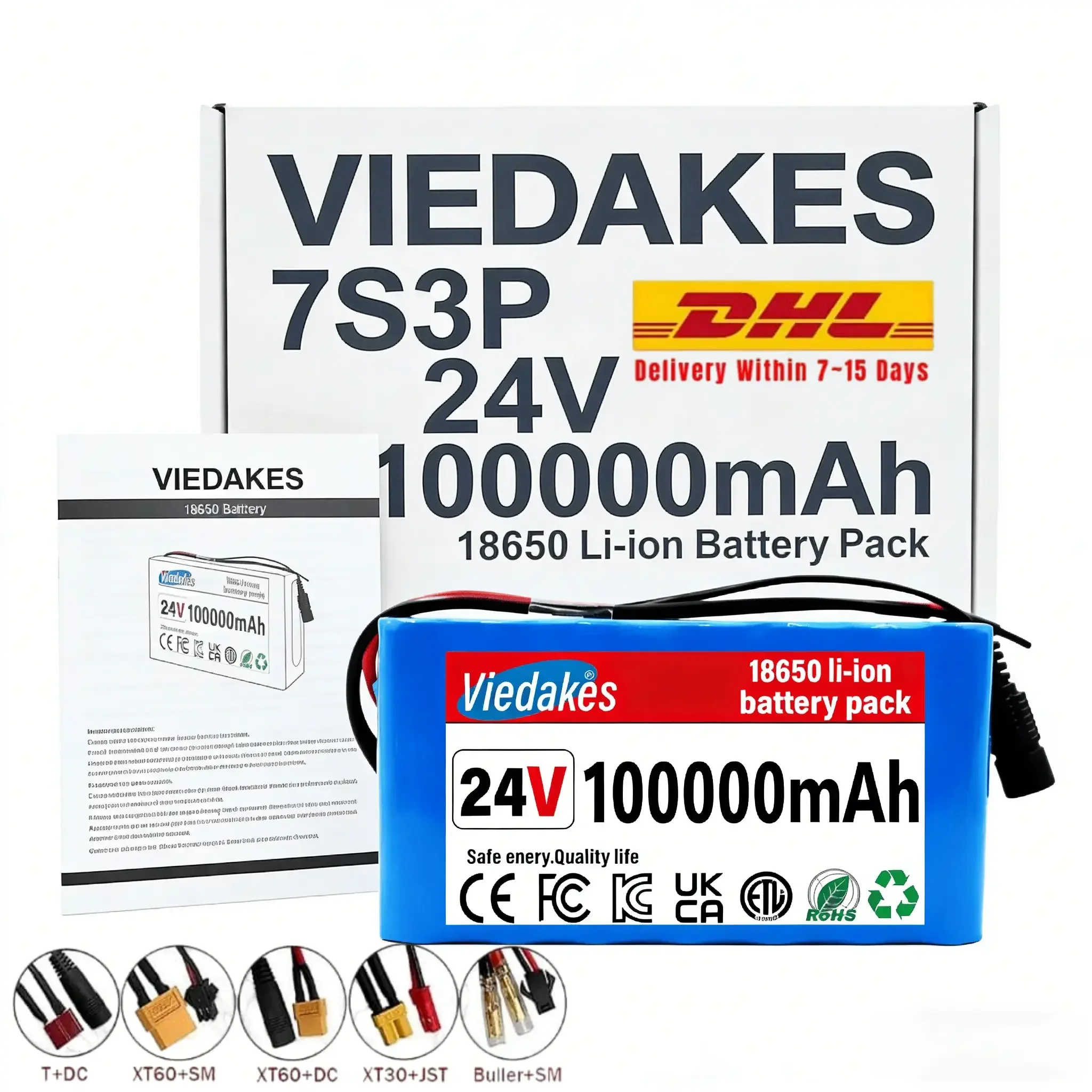 

High Safety 7S3P 18650 Li-ion Battery 24V 100000mAh CE Certified for Portable Medical Oxygen Concentrator