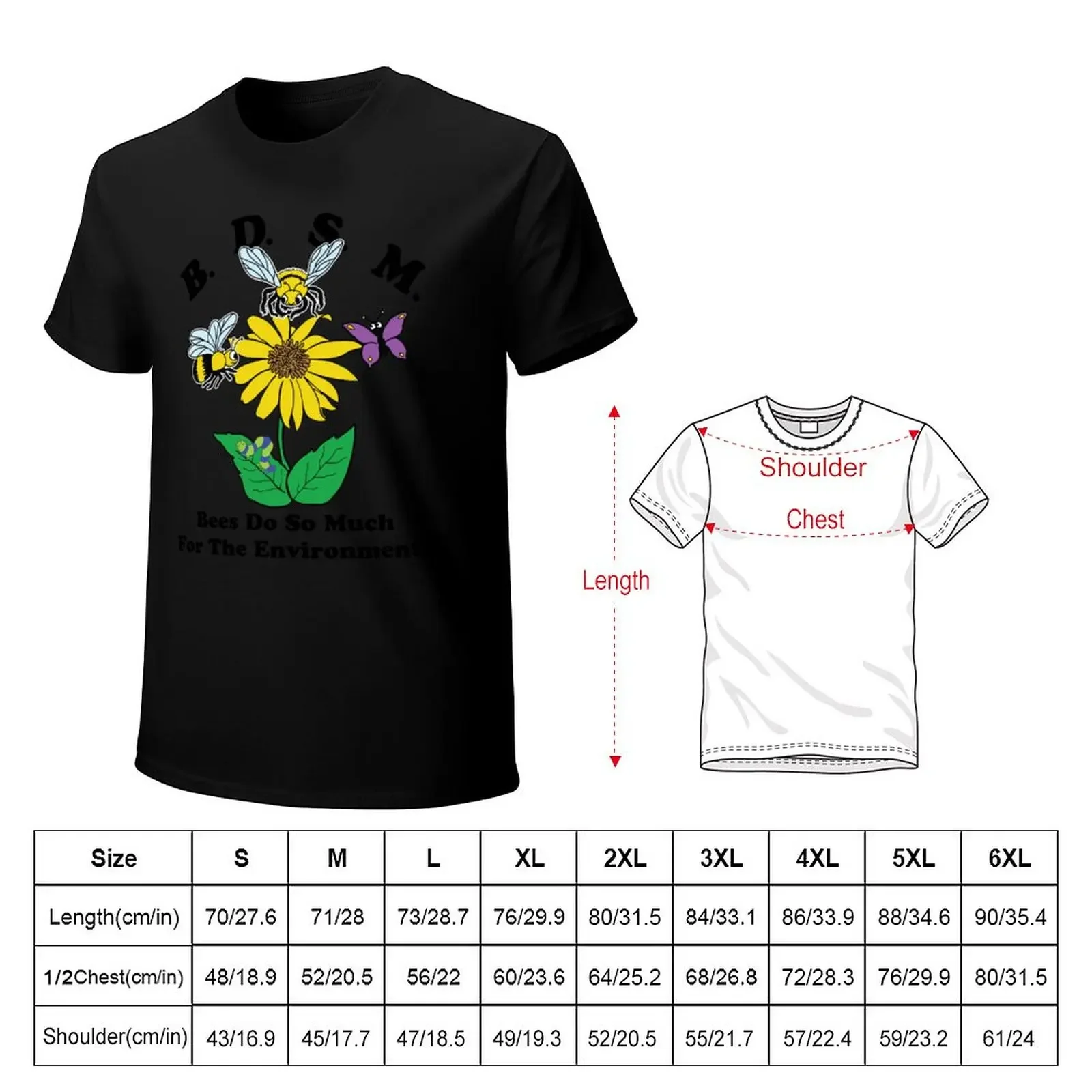 BDSM Bees Do So Much For The Environment T-Shirt Short sleeve tee cute clothes mens white t shirts