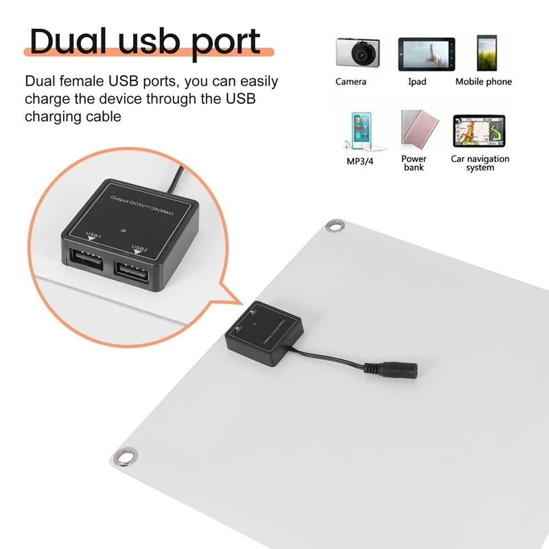 12W Solar Panel Kit 60A 12V Battery Charger With Controller Caravan Boat