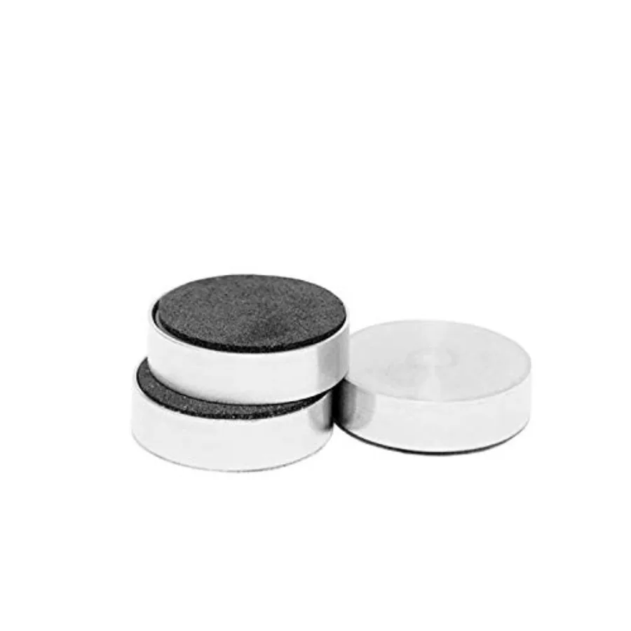 

12 Brushed Steel Round Fridge Magnets. Button Shaped Silver Magnets perfor for Fridge, Kitchen, Cabinets, Classrooms and Whiteb