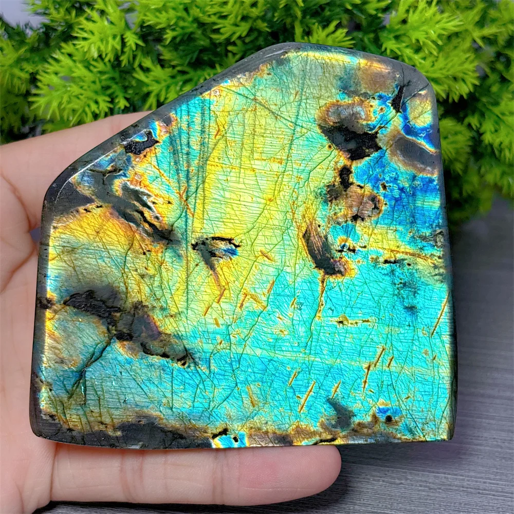 

Rainbow Labradorite Free From Natural Crystal Home Decoration Room decor Luck Quartz Stone Love Gifts Garden Healing Energy