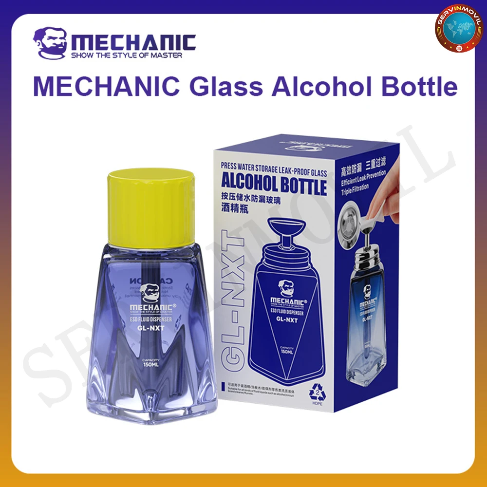 

MECHANIC GL-NXT Glass Alcohol Bottle Leak-Proof Water Storage Durable Thickened Glass Bottle