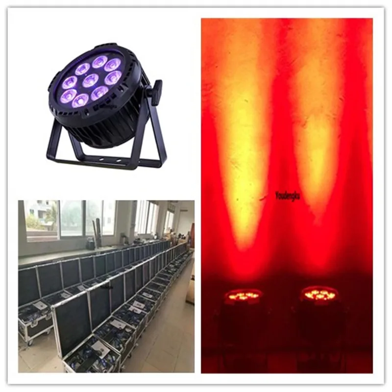 12pcs with case LED outdoor wireless battery dj par 9x10w RGBW 4in1 waterproof par 64 led wedding stage battery light