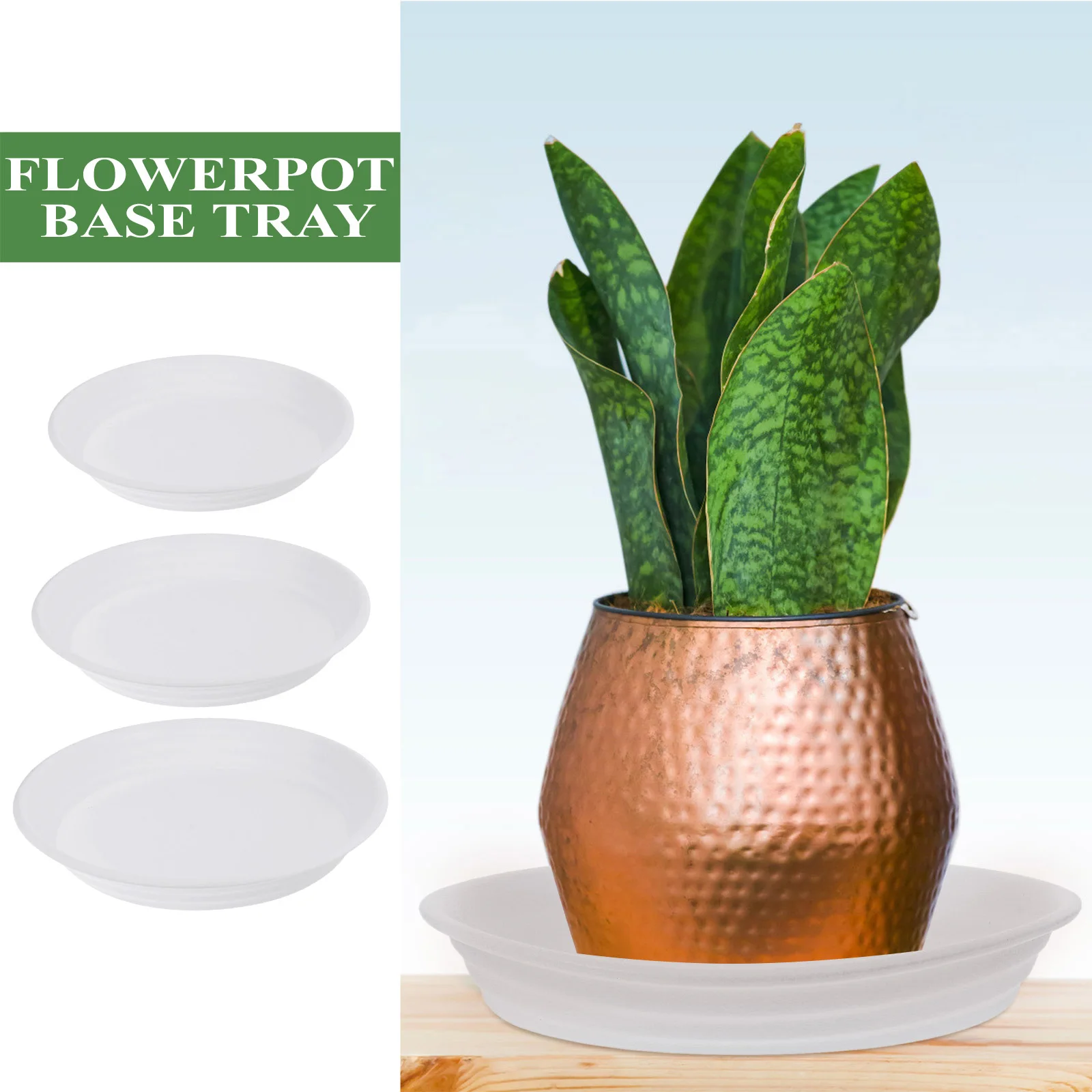 

6Pcs Thickened Flowerpot Base Tray Sturdy Waterproof Plant Pot Saucers Indoor Outdoor Gardening Accessory Plant Pots Saucer