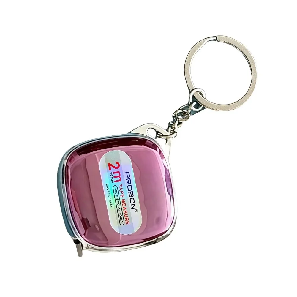2m Mini Tape Measure Retractable Colorful Measuring Tool Metric System Keychain Design Steel Tape Measure