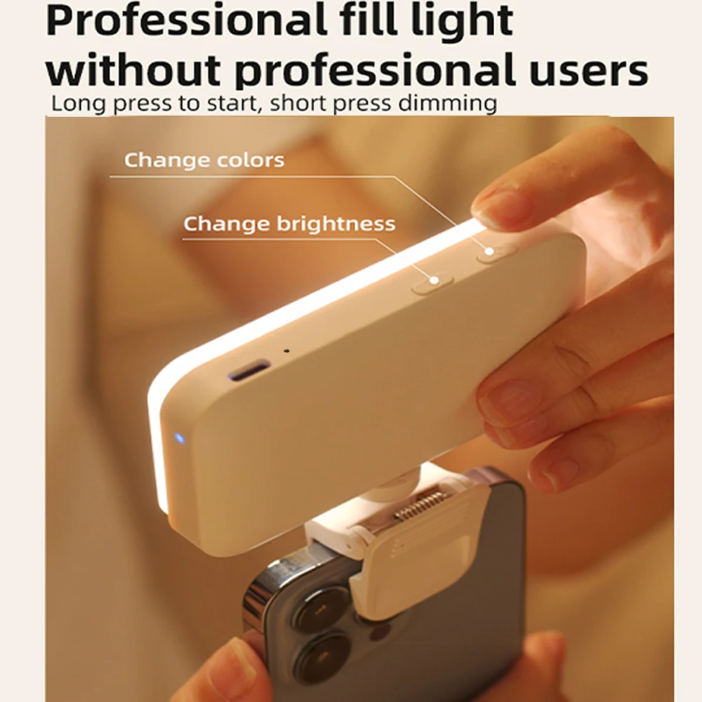 جيب LED ضوء السيلفي آيفون باد الهاتف المحمول الكمبيوتر المحمول كليب فلاش ملء فيديو صور Ringlight التصوير مصباح