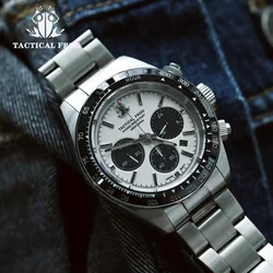 Tactical Frog VS75 Solar Chronograph Watch V2 41mm Quartz Movement Sapphire C3 Luminous 200M Waterproof Luxury Men's Watch