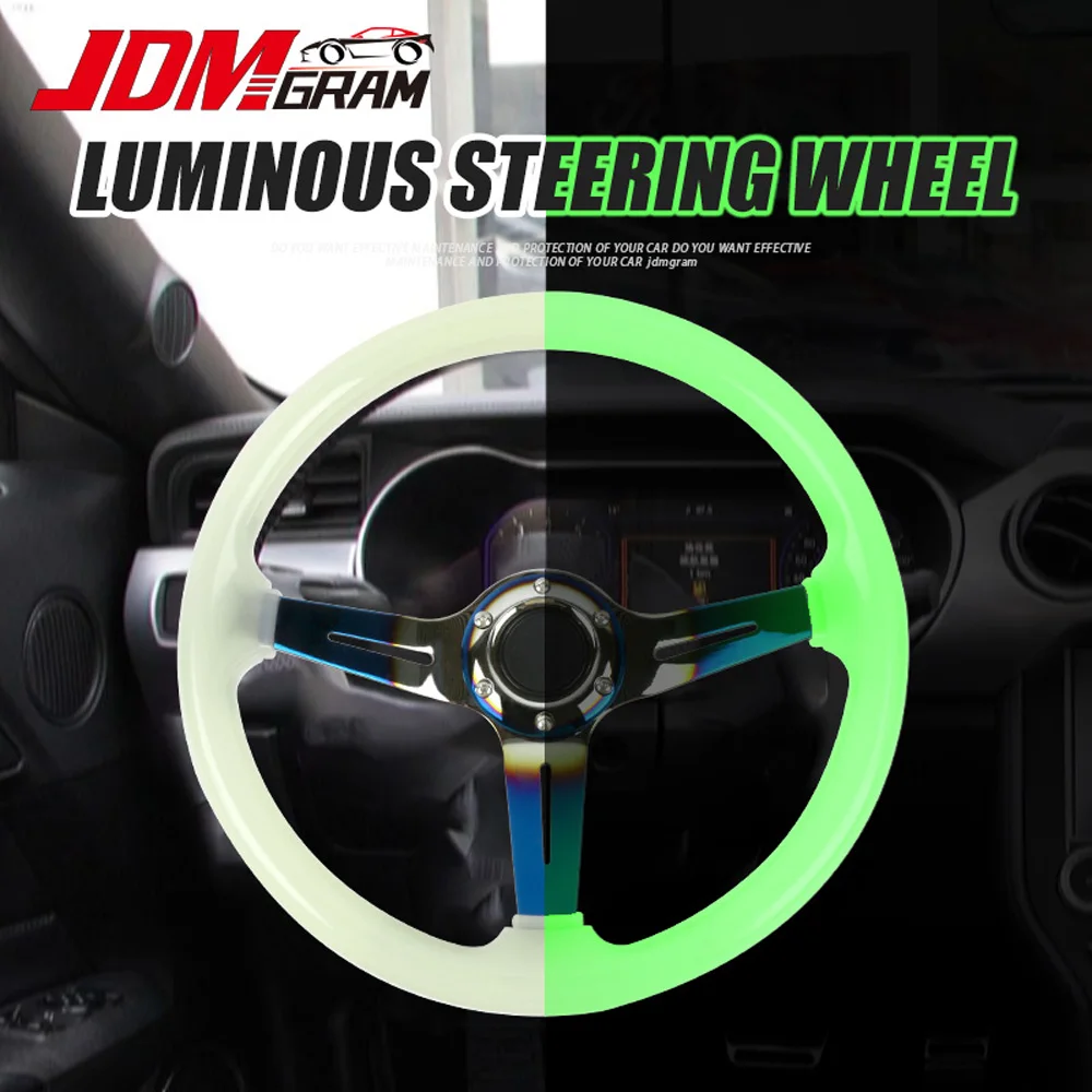 

Luminous Car Steering Wheel Glowing Universal 13.5inch 34cm Glow In Dark Racing Sport Automobile Refitting Auto Accessories