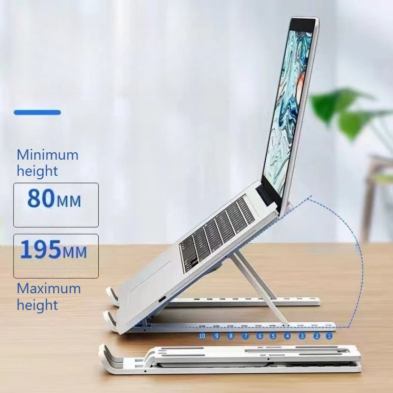 Large Plastic Ten-speed Laptop Holder Foldable Convenient Notebook Heightening Rack