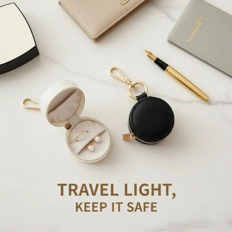 Jewelry Ring Holder Keychain - Portable Travel Sports Ring Keeper Case - Versatile Display Storage Organizer Box With Key Chain