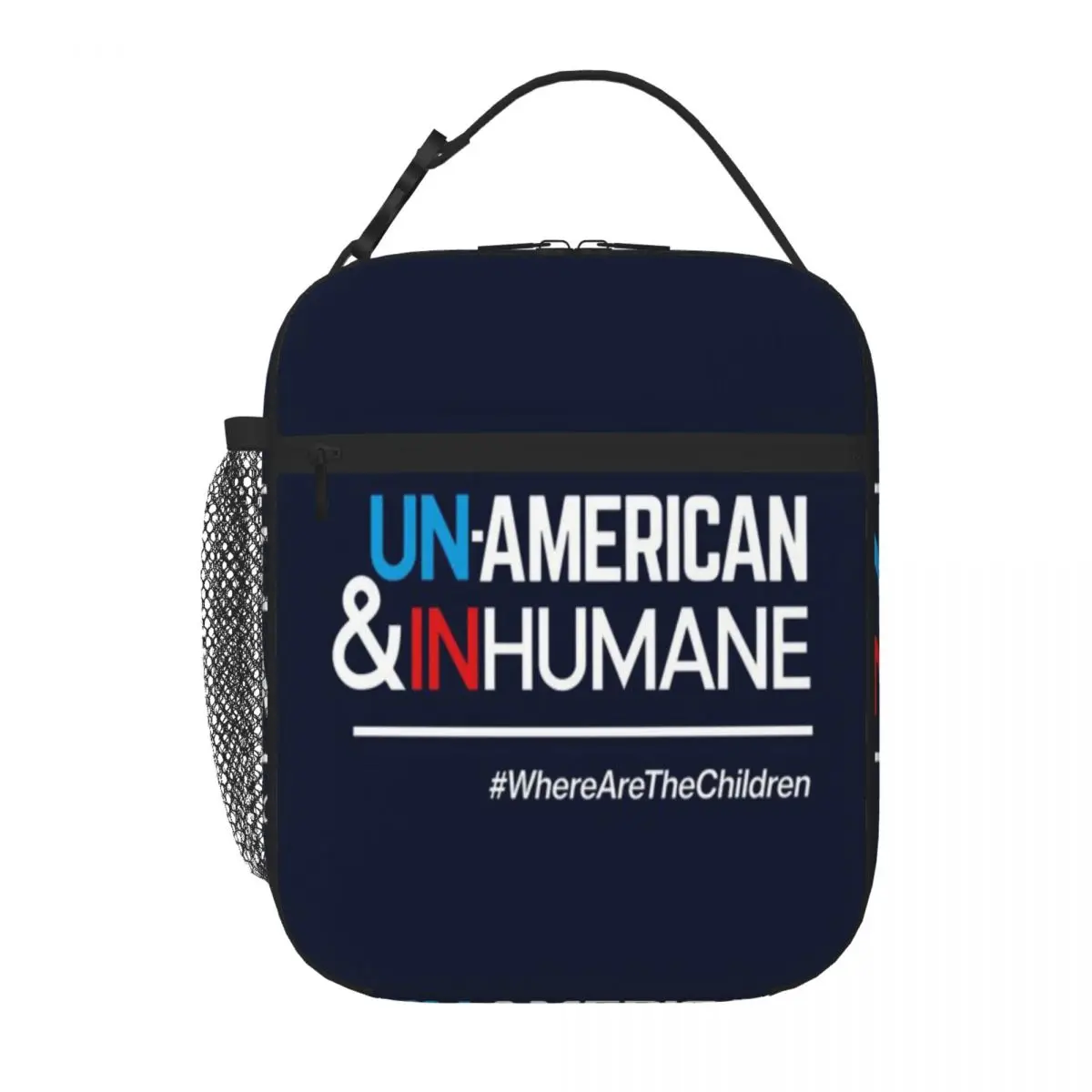 Hot Sale Un-American And Inhumane WhereAreTheChildren Modern Lunch Bag Fitness Snack Insulated Food Bag