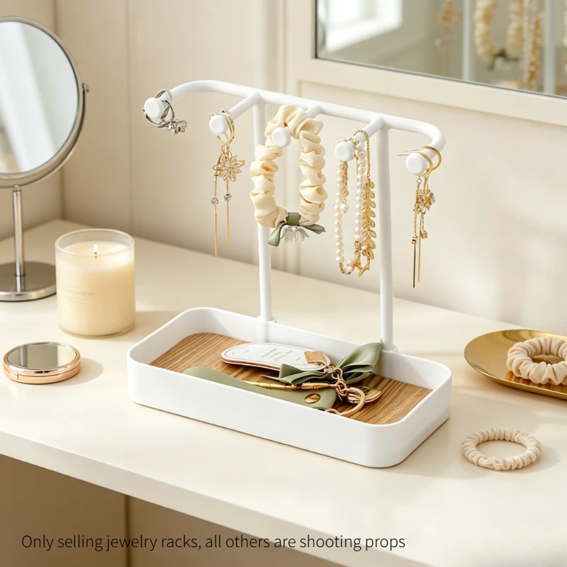 Desktop Display Stand Necklace Bracelet Earring Holder Simple Tabletop Accessory Storage Tray for Home Jewelry Organizing