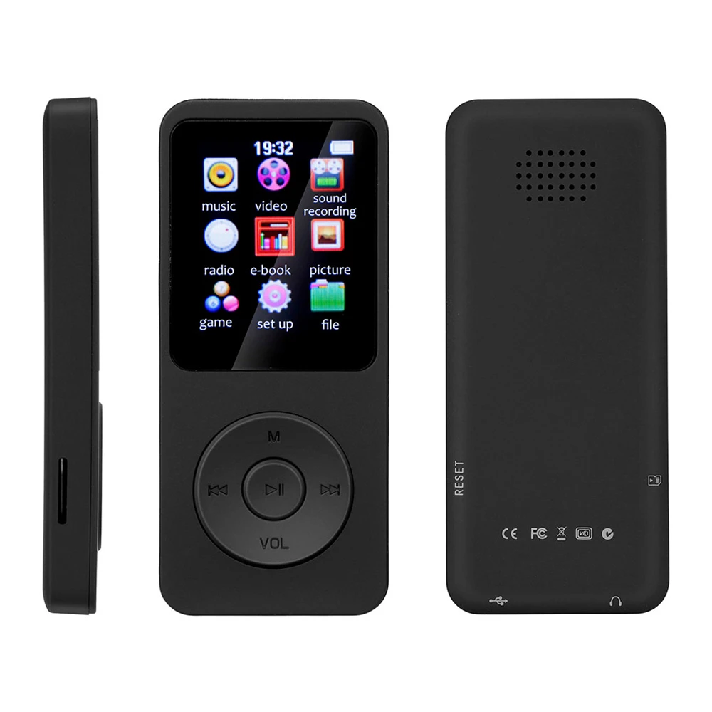 Reproductor MP3 Bluetooth Portátil con Pantalla LCD, Compatible con Radio FM, Música HiFi sin Pérdidas, Video, Libro Ele