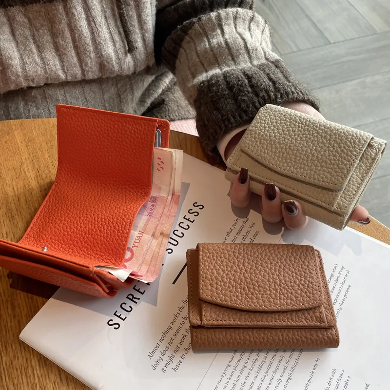 Small Wallet with A Sense of Niche Design Western-Style and Versatile Women's Japanese Coin Bag Women's Mini Wallet Short
