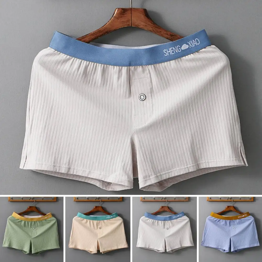 Cueca respirável sem costura masculina, roupa interior macia com bolsos, secagem rápida, absorção de umidade, casal