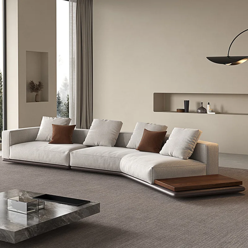 Leather sofa simple modern villa living room special corner