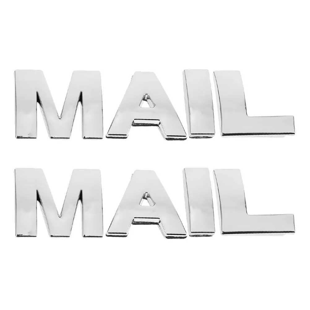 2Sets Mailbox Letters for Outside Metal-Like Finish Alphabet Decals Professional Look Outdoor Mailbox Sign DIY Decor Replacement