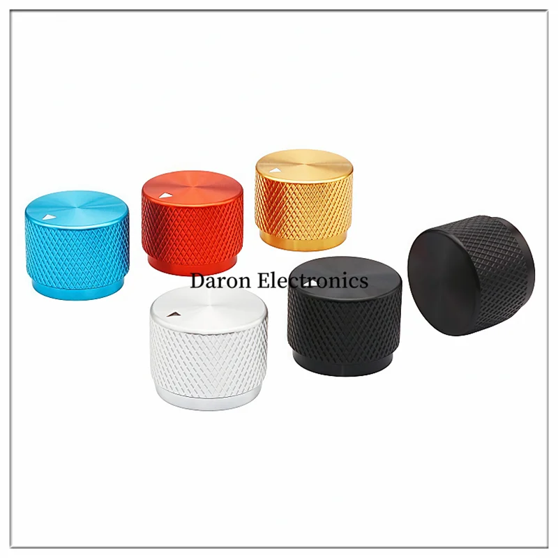 Aluminum alloy knob cap 20*15.5 Potentiometer knob cap Audio equipment instrument rotation adjustment cap round hole 6mm