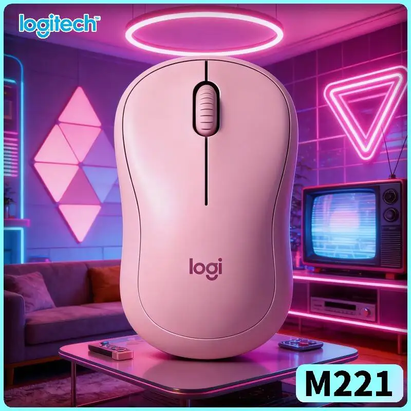 Logitech M221 Wireless Mouse - SilentTouch Buttons, Light Frame, Noise Stop, Laptop Desktop PC Mac Kits