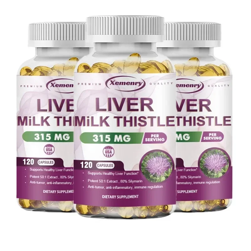

Liver Milk Thistle Capsules - for Liver Health, Supports Liver Detox and Cleanse, Promotes Digestive Health Supplement