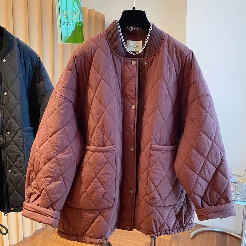 

Европейские товары, осенне-зимняя новая женская хлопковая одежда большого размера, ветрозащитные парки для поездок на работу