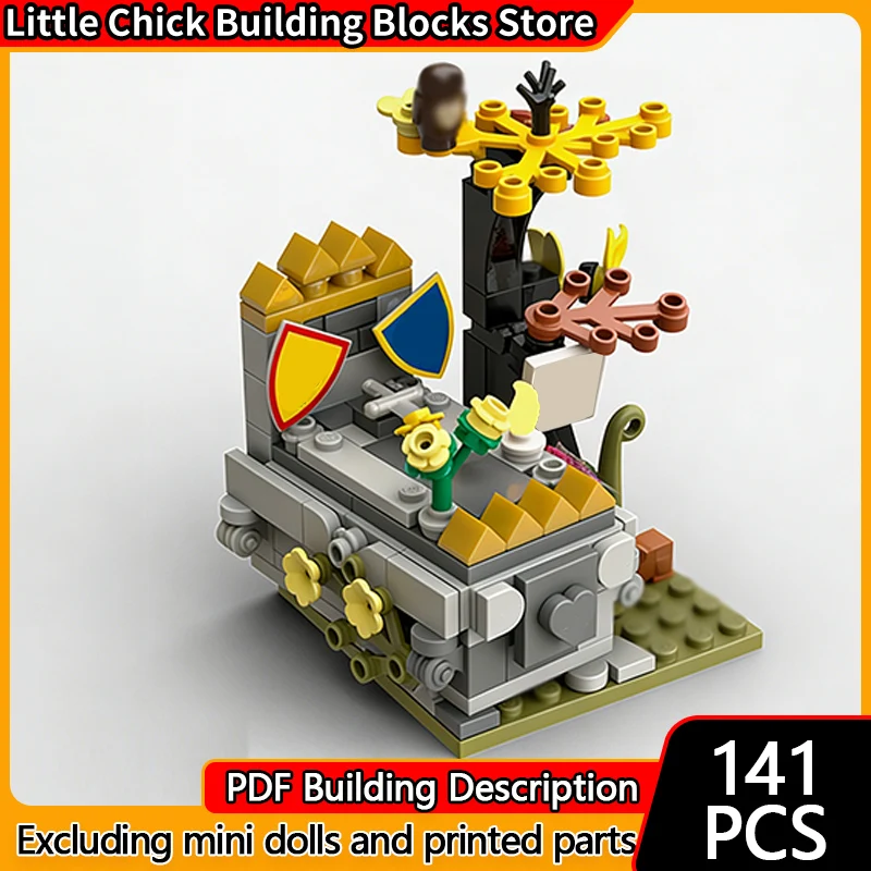 

Street View Model MOC Building Bricks The Ancient Tomb Of The Knight Modular Technology Children Holiday Gifts Assemble Toy Suit
